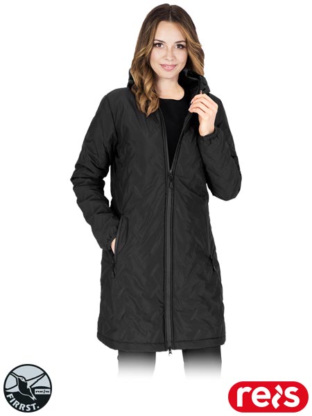 Gesteppte, isolierte Schutzjacke in verlängerter Ausführung für Damen. - ISLA-LJ ISLA-LJ - GEFÜTTERTE SCHUTZJACKE